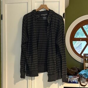 Men's Striped Gray Sweater